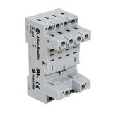 Allen-Bradley 700-HN264 Relay Socket, 14 Blades, Accepts Plug-In Modules, Coil and Contact Seperation, Guarded Screw Terminals, Used with 4PDT 700-HF Relays