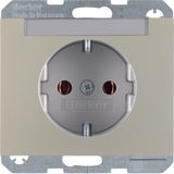 SCHUKO soc. out., K.5, stainless steel matt, lacq.
