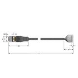 Actuator and Sensor Cable, PUR Connection Cable   RSS8T-40/TXL