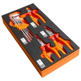 Insert (workshop trolley), with tools, Height: 390 mm, Width: 185 mm, 