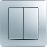 SWITCH 2GANG-1WAY 10AX 250V~ ES 4315300