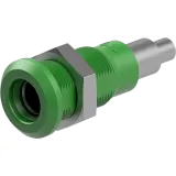 4 mm socket, solder connection, mounting Ø 8.1 mm, green, 64.3042-25