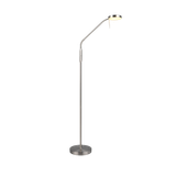 Moreno LED floor lamp brushed steel rechargeable