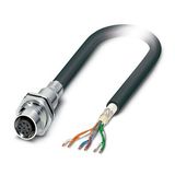 SACCBP-M12FS-6CON-M16/2,0-970 - Device connector, rear mounting