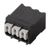 Printed circuit board terminals, 3.50 mm, Number of poles: 12, 90°, black, PUSH IN with actuator, Clamping range, max. : 1.5 mm², Tape