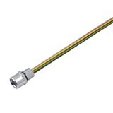 Built-in plugs, M8 thread, Female socket, straight, Mounting thread: M8, Number of poles: 8, Strand / cable length: 0.2 m