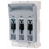 NH fuse-switch 3p flange connection M10 max. 150 mm², mounting plate, light fuse monitoring, NH1