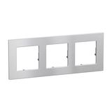 3 GANG PLATE SOLID METAL