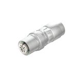 Round plug (field customisable), M12, B-coded, Crimp connection, Numbe