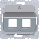 Central plate 2-way, AMP connectors, A.x/C.x/S.x/B.x/Q.x/K.x titanium