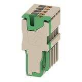 Plug, 1.5 mm², 500 V, 17.5 A, Number of poles: 5, dark beige