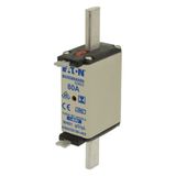 Fuse-link, LV, 80 A, AC 400 V, NH01, gL/gG, IEC, dual indicator, insulated gripping lugs