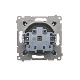 Two-way switch without pictogram, (module), 10AX, quick connection, black matt