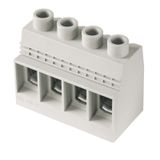 Printed circuit board terminals, 15.00 mm, Number of poles: 4, 90°, Solder pin length (l): 4.5 mm, tinned, Pebble grey, Clamping yoke connection, Clamping range, max. : 50 mm², Box