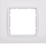 Frame 1gang, B.7, p. white, matt, plastic