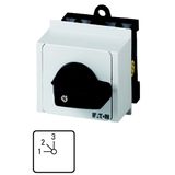 T0-3-15137/IVS Step switches, T0, 20 A, service distribution board mounting, 3 contact unit(s), Contacts: 6, 45 °, maintained, Without 0 (Off) position, 1-2, Design