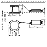 Downlights Inveria Reflector Black around ET 21W 2050lm asymmetric medium wide (AM) IP65 IK07 2 SDCM