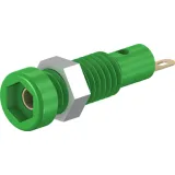 2 mm socket, solder connection, mounting Ø 5.3 mm, green, 23.0050-25