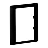 1 GANG PLATE FOR 2X2P+E SOCKET MAT BLACK VALENA LIFE