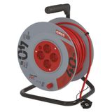 PVC Extension Cord Reel– 4 sockets, 40m, 1,5mm2 SCHUKO