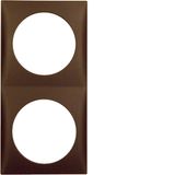 Integro Flow Frame, 2-Gang Brown Matt