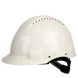 3M™ Hard Hat, Uvicator, Pinlock, Ventilated, Plastic Sweatband, White,