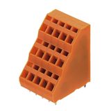 Printed circuit board terminals, 5.08 mm, Number of poles: 21, 135°, Solder pin length (l): 3.5 mm, orange, Tension-clamp connection, Clamping range, max. : 2.5 mm², Box