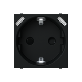 Socket outlet Schuko with USB C+C 15 W charger- 2M - Matt Black