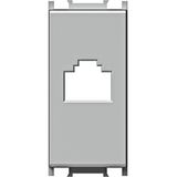 Cover for RJ45 toollessline jack, 1M, silver