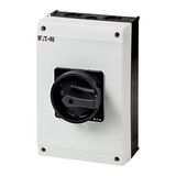 T5-3-8901/I5/SVB-SW Main switch, 3 pole + N + 1 N/O + 1 N/C, 100 A, STOP function, 90 °, Lockable in the 0 (Off) position, surface mounting