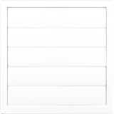 grille with shutter 170x170 Ø 120 white