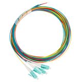 FO Pigtail LC, 50/125æm OM3, 2.0m, Easy Strip, 4pcs
