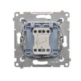 Single button for switches and push buttons, antibacterial white