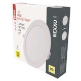 LED recessed luminaire NEXXO, round, white,  18W, warm white
