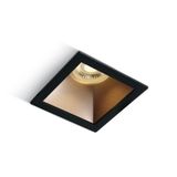 BLACK GU10 10W BRASS REFLECTOR DARK LIGHT