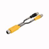 2-Way Splitter Y-Splitter with Cable, Female Connector M12 × 1 - 2 × Male Connectors M12 × 1   VBRK8-2RSC4.870T-0.15/0.15/TXL4000