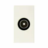 2400 MHz IEC male coaxial socket. Incoming connection  with male F-type connector