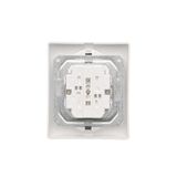 Two-way switch, (module), 16AX, Screw, white