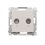 RTV final aerial socket, separated, module, light gray matt