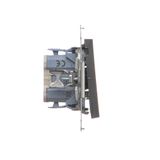 Single shielded computer socket RJ45 category 6 with anti-dust cover, (module), beige