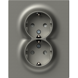 SOCKET SCHUKO DOUBLE 2P+E 16A 250V~ TI F 4417108