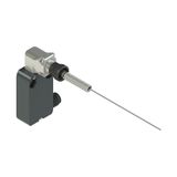 Modular prewired switch with spring rod with cat's whisker 90? transmission block