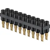 4.5 mm socket header, solder connection, black, 63.9356-21