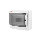 Plaster switchboard Famatel 3908-T transparent door 8M IP65 39081