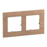 2 GANG PLATE LIGHT OAK