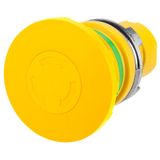 Mushroom push-button Ø 40, twist release, yellow