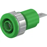 4 mm socket, flat plug connection, mounting Ø 12.2 mm, CAT III, green, 23.3070-25