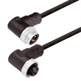 Sensor/actuator line, 7/8", Number of poles : 5 (4 + PE), 0.3 m, pin, 90° - socket 90°, Shielded: No, LED: No, Sheath material: PUR, Halogen: No