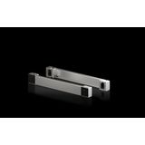 Base/plinth corner pieces with base/plinth trim panels, front and rear for VX base/plinth system, stainless steel New version