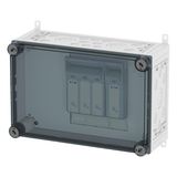 NH individual enclosure 1x XNH00, 3-pole+1-pole, incl. finger-protecti